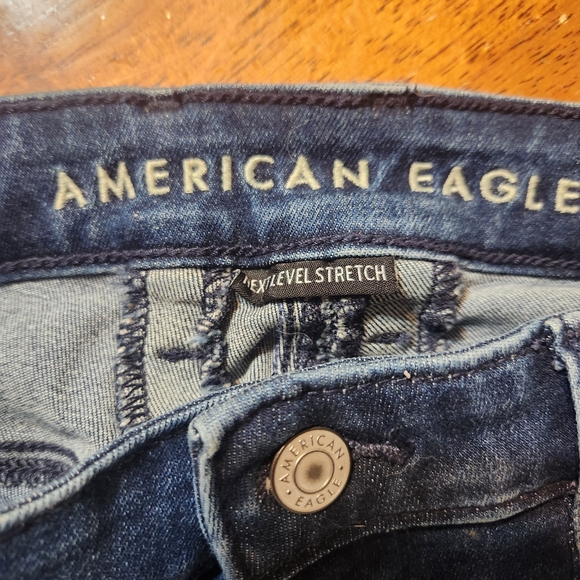 American Eagle Outfitters Dark Blue Flare Jeans - Picture 5 of 6